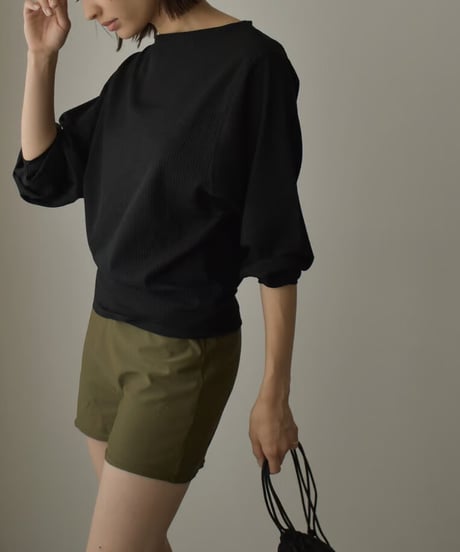 swim-05004　Made in Japan Dolman Sleeve Boat Neck Rib Rash Guard