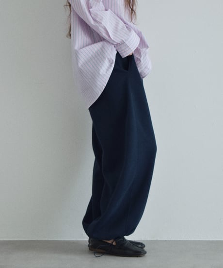【UNISEX】bottoms-02316　Drawstring curved sweat-like pants  Pink Gray Navy