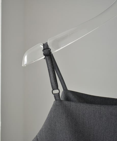 tops-12011　Front Button Camisole Tops Gray