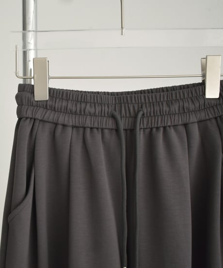bottoms-02275　Waist Tuck Relaxed Wide Pants　Gray Charcoal Black