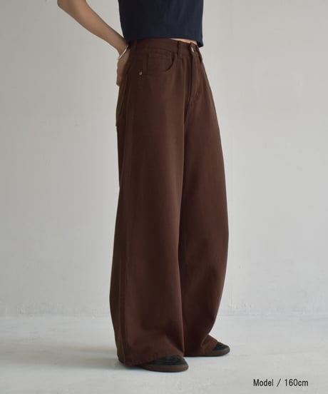 bottoms-02296　Straight Brown Denim
