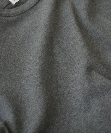 tops-02528　Cuff Sleeve Long T-shirt Gray