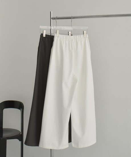 bottoms-02281　Easy Wide Pants　White Gray