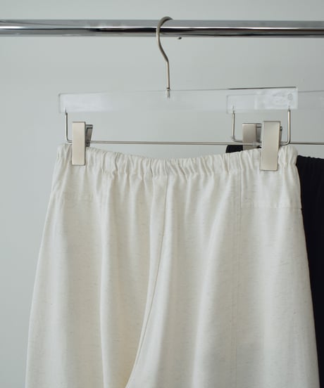 bottoms-02325 Front Pocket Relax Pants Ecru Black