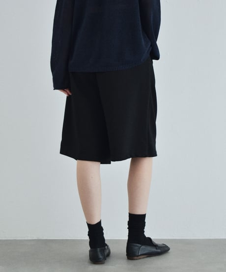 bottoms-02327 Sweat Half Pants  Gray Black