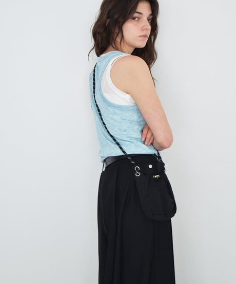 nh-tops-02610 Layered Tank Top Blue Gray Navy