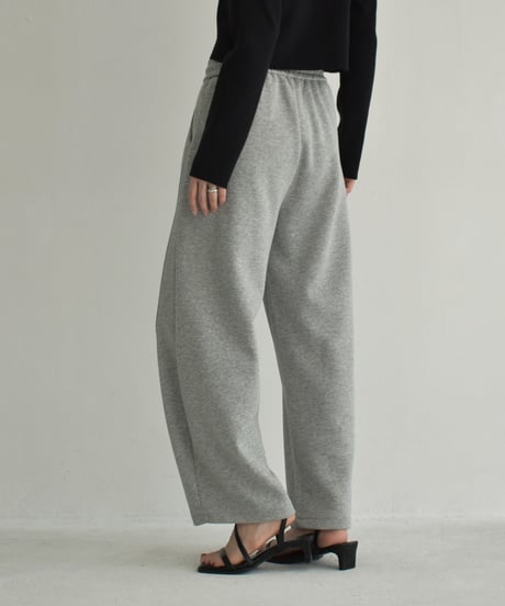 bottoms-02271　Relaxed Curve Pants  Gray Black