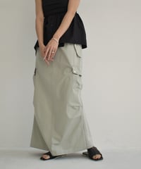 bottoms-02234　Parachute Skirt Light Greige Light Khaki Charcoal Black