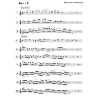 Blues scale exercise for saxophone 16beat