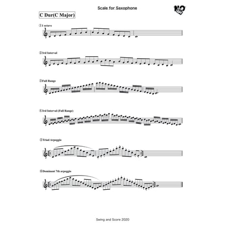 Scale for Saxophone　サックスのためのスケール