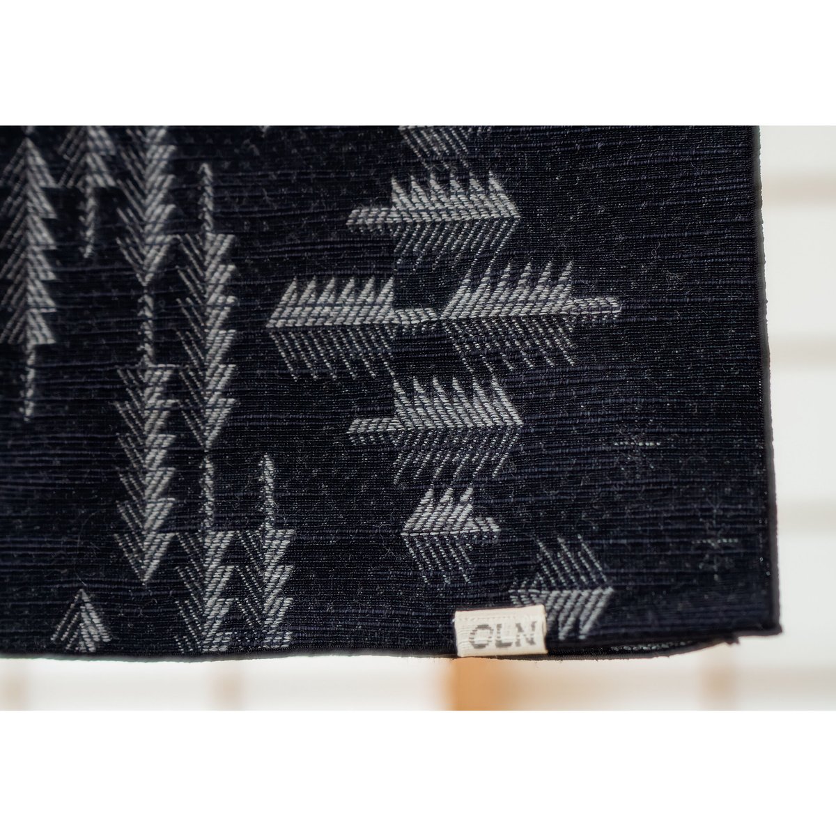 桐生織】hecco 〔ウール 大人の兵児帯〕mori／gray × navy | カジュアル 