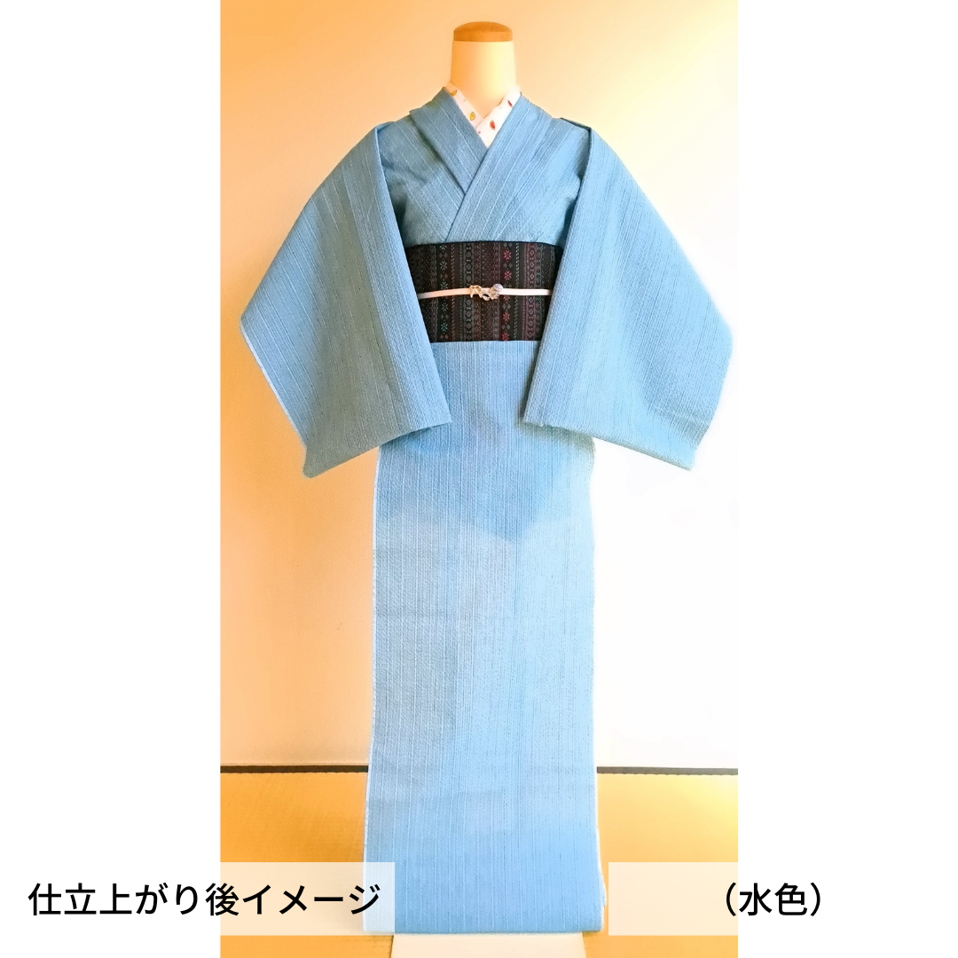 阿波しじら織（水色 H6）着物反物 | カジュアルキモノ Orange bird STORE