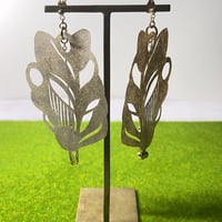Cutout earrings-craft gold-