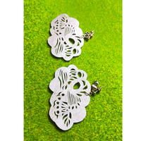 Cutout earrings -craft gold-