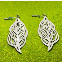 Cutout earrings-pearl gray-