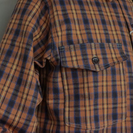WAREHOUSE Lot.3022 “FLANNEL SHIRTS WITH CHINSTRAP NON WASH”