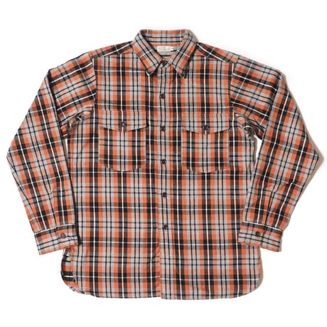 WAREHOUSE Lot 3022 FLANNEL SHIRTS WITH CHINSTRAP NON WASH