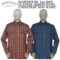 WAREHOUSE Lot.3022 “FLANNEL SHIRTS WITH CHINSTRAP NON WASH”