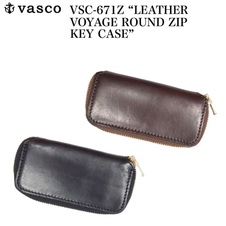 vasco VSC-671Z “LEATHER VOYAGE ROUND ZIP KEY CASE”