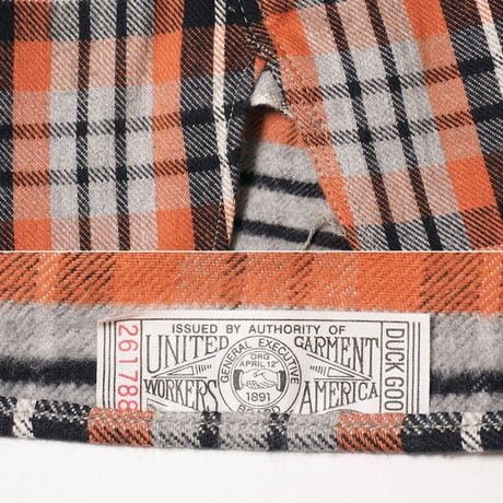 WAREHOUSE Lot 3022 FLANNEL SHIRTS WITH CHINSTRAP NON WASH