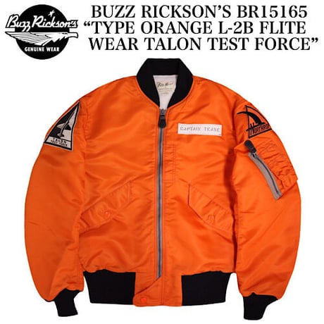 BUZZ RICKSON’S BR15165 “TYPE ORANGE L-2B FLITE WEAR TALON TEST FORCE”