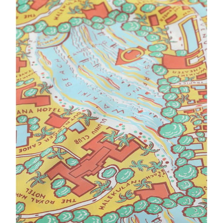 SUN SURF Lot.SS39424 RAYON HAWAIIAN SHIRT “WAIKIKI MAP”