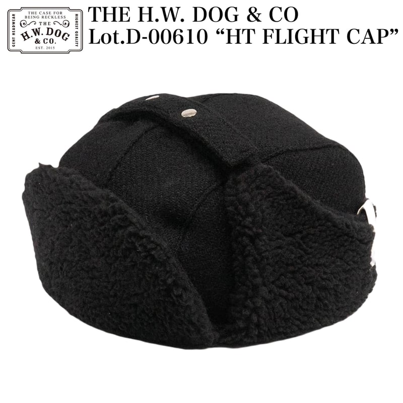 帽子 THE H.W. DOG & CO. - FLIGHT CAP Black 帽子 THE H.W. DOG & CO. - FLIGHT CAP FLIGHT CAP - Black