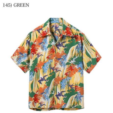 SUN SURF Lot.SS39426 RAYON HAWAIIAN SHIRT “SWALLOW WILDLY FLUTTERING”