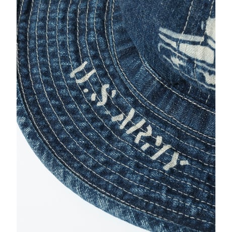 BUZZRICKSON’S Lot.BR02850 HAT, WORKING, DENIM VINTAGE WASHED STENCIL