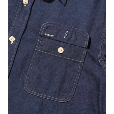SUGAR CANE SC27852 “BLUE DENIM WORK SHIRT”