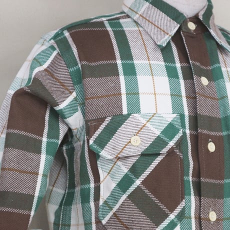 WAREHOUSE Lot.3104 C柄 Flannel Shirt NON WASH