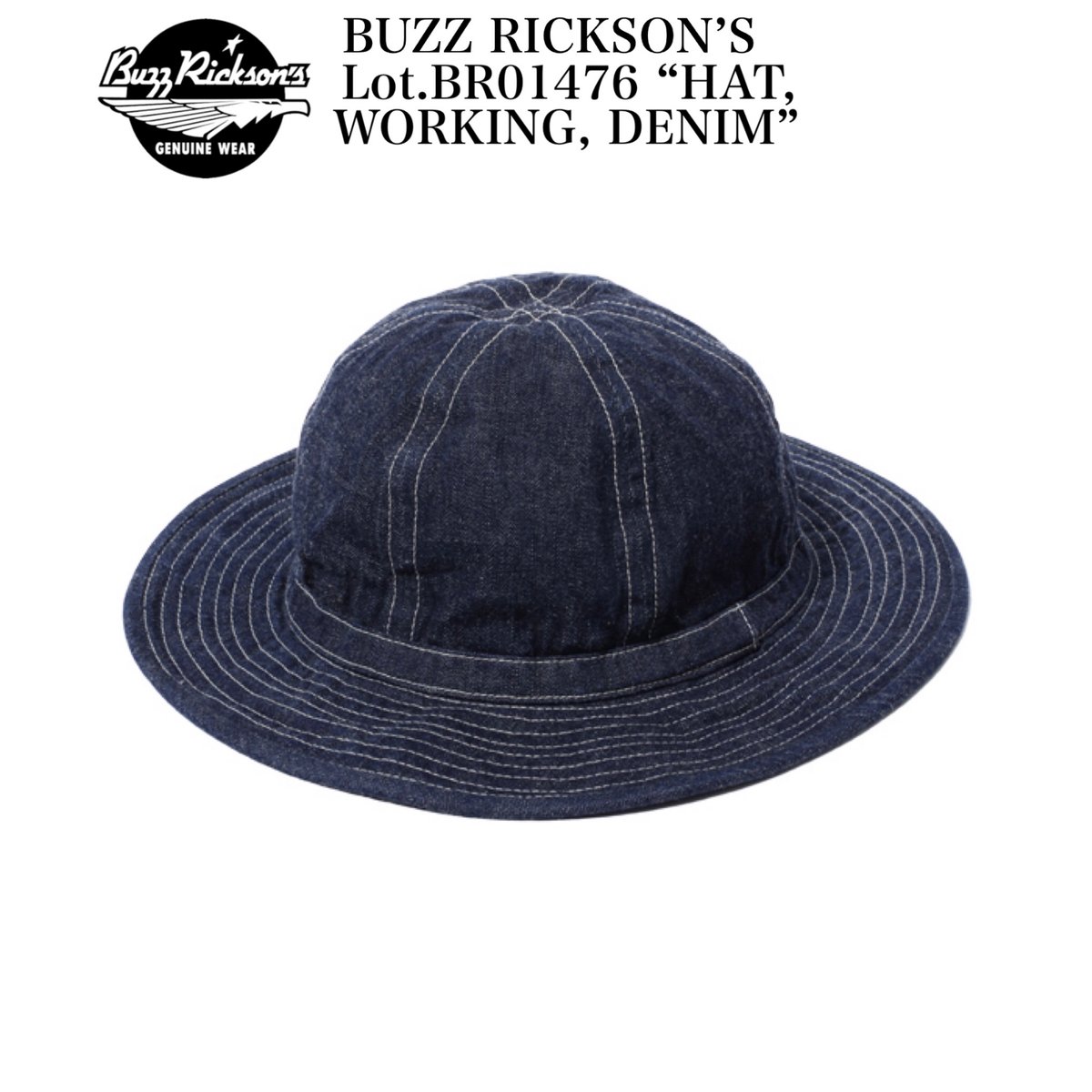 BUZZ RICKSON'S Lot.BR01476 “HAT, WORKING, DENIM