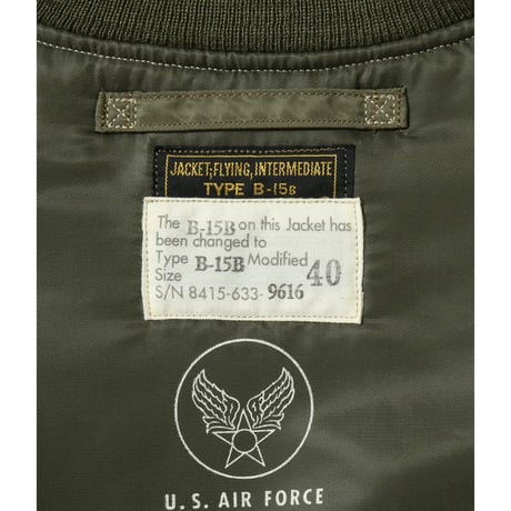 BUZZ RICKSON’S BR15568 Type B-15B(MOD.) “B.RICKSON MFG.CO.”