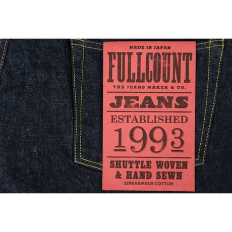 FULL COUNT Lot.1101W Straight Denim (One Wash)