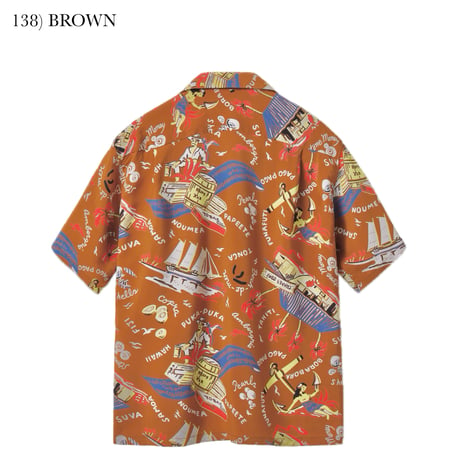 SUN SURF Lot.SS39223 RAYON HAWAIIAN SHIRT “SOUTH SEA TRADER”