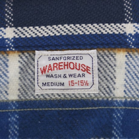 WAREHOUSE Lot.3104 C柄 Flannel Shirt NON WASH