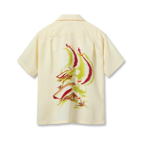SUN SURF Lot.SS39630 RAYON HAWAIIAN SHIRT “WATER SKIING”