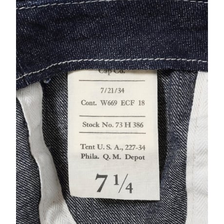 BUZZ RICKSON‘S Lot.BR02308 “HAT, WORKING, DENIM (MOD.)”