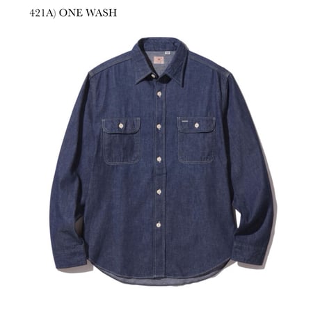 SUGAR CANE SC27852 “BLUE DENIM WORK SHIRT”