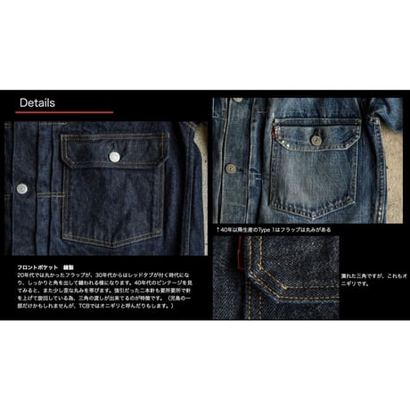 TCB jeans “30’s JACKET” (INDIGO TAB仕様)