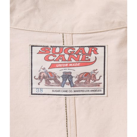 SUGAR CANE Lot.SC15506 “FICTION ROMANCE 9oz. WHITE BOAT SAIL DRILL 1920's CARTOON WORK COAT”