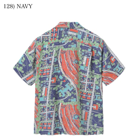 SUN SURF Lot.SS39424 RAYON HAWAIIAN SHIRT “WAIKIKI MAP”