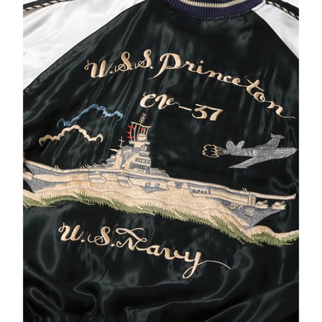 TAILOR TOYO Lot.TT15877-219 Early 1950s Style Acetate Souvenir Jacket “USS PRINCETON” × “MAIKO”