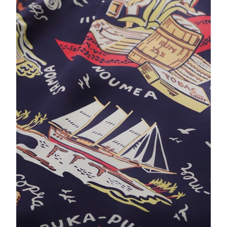 SUN SURF Lot.SS39223 RAYON HAWAIIAN SHIRT “SOUTH SEA TRADER”