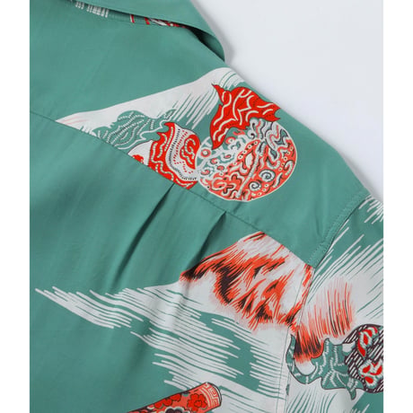 SUN SURF Lot.DK39634 DUKE KAHANAMOKU SPECIAL EDITION “Mt.FUJI & LUCKY EGGPLANT” (SHORT SLEEVE)