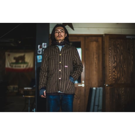 TCB jeans “Cathartt Chore Coat Brown Paw Stripe”