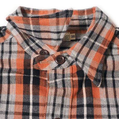 WAREHOUSE Lot 3022 FLANNEL SHIRTS WITH CHINSTRAP NON WASH