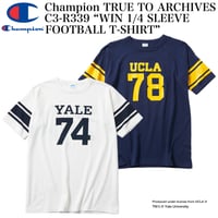 Champion TRUE TO ARCHIVES C3-R339 “WIN 1/4 SLEEVE FOOTBALL T-SHIRT”