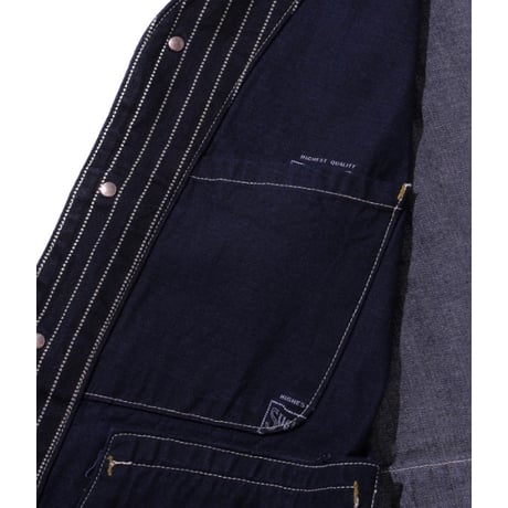 SUGAR CANE SC12654 “9oz.WABASH STRIPE WORK VEST”