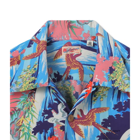 SUN SURF Lot.SS39426 RAYON HAWAIIAN SHIRT “SWALLOW WILDLY FLUTTERING”